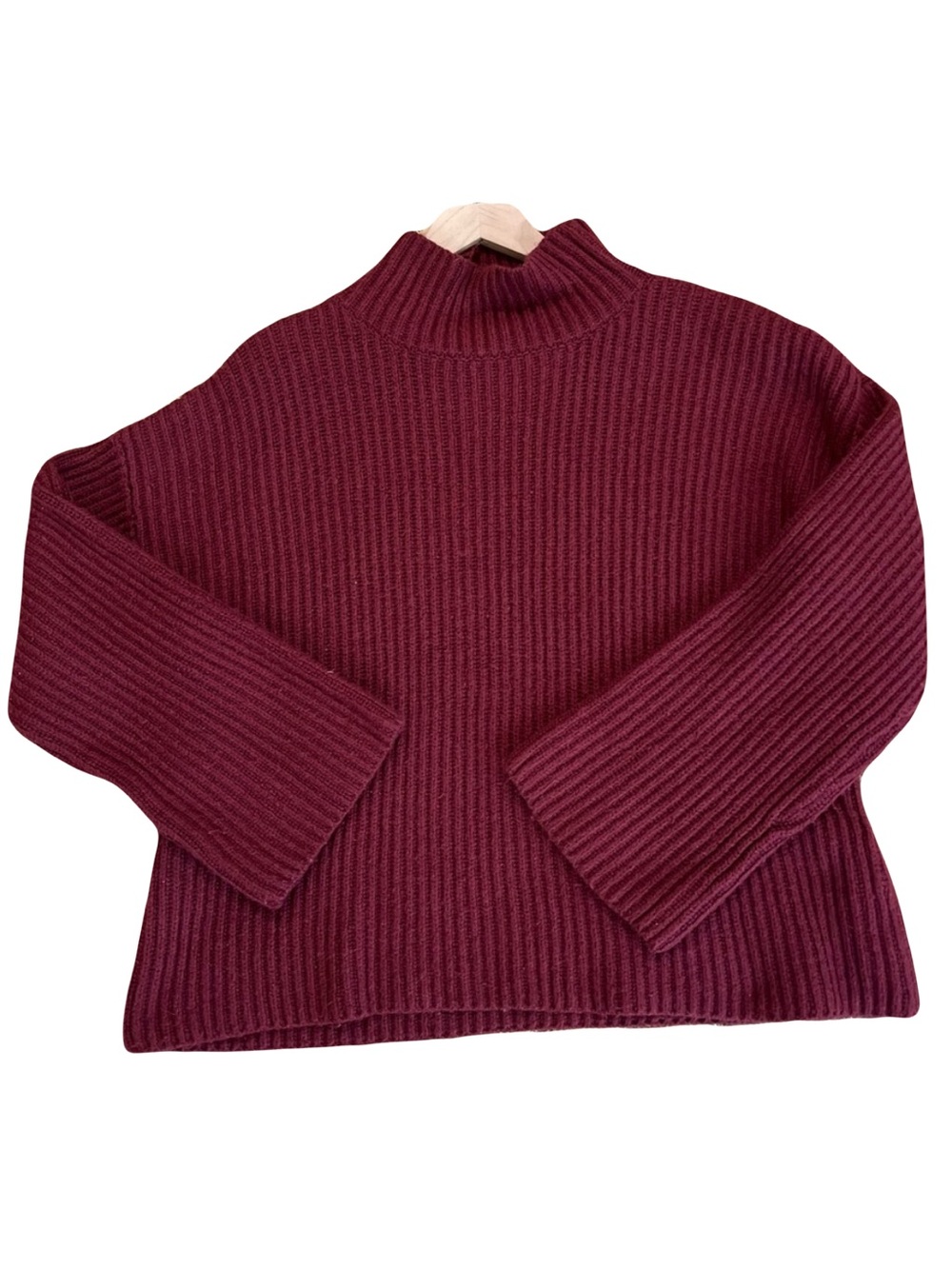 Sweet Baby Jamie Sweater - Women's Small Red - Ribbed Turtleneck